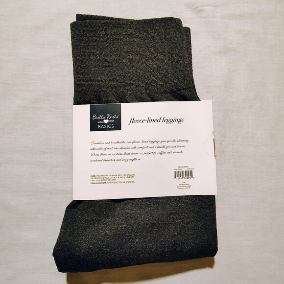 Britt's Knits Basics Women's M/L Fleece-Lined Leggings NWT - Picture 2 of 5